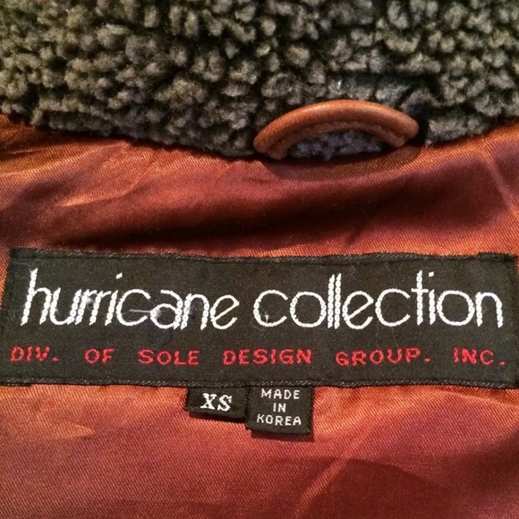 HURRICANE COLLECTION Gray Shearling & Brown Glove Soft Genuine Leather Jacket - Picture 10 of 11